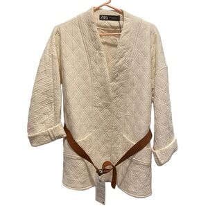 Zara Belted Sweater Jacket Cardigan Size M-L NWT
